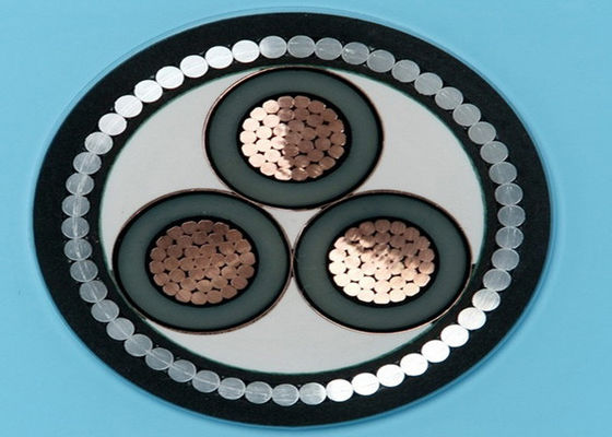 Dây thép Cáp bọc thép đa lõi Ba lõi LLDPE / LSHF Vỏ bọc